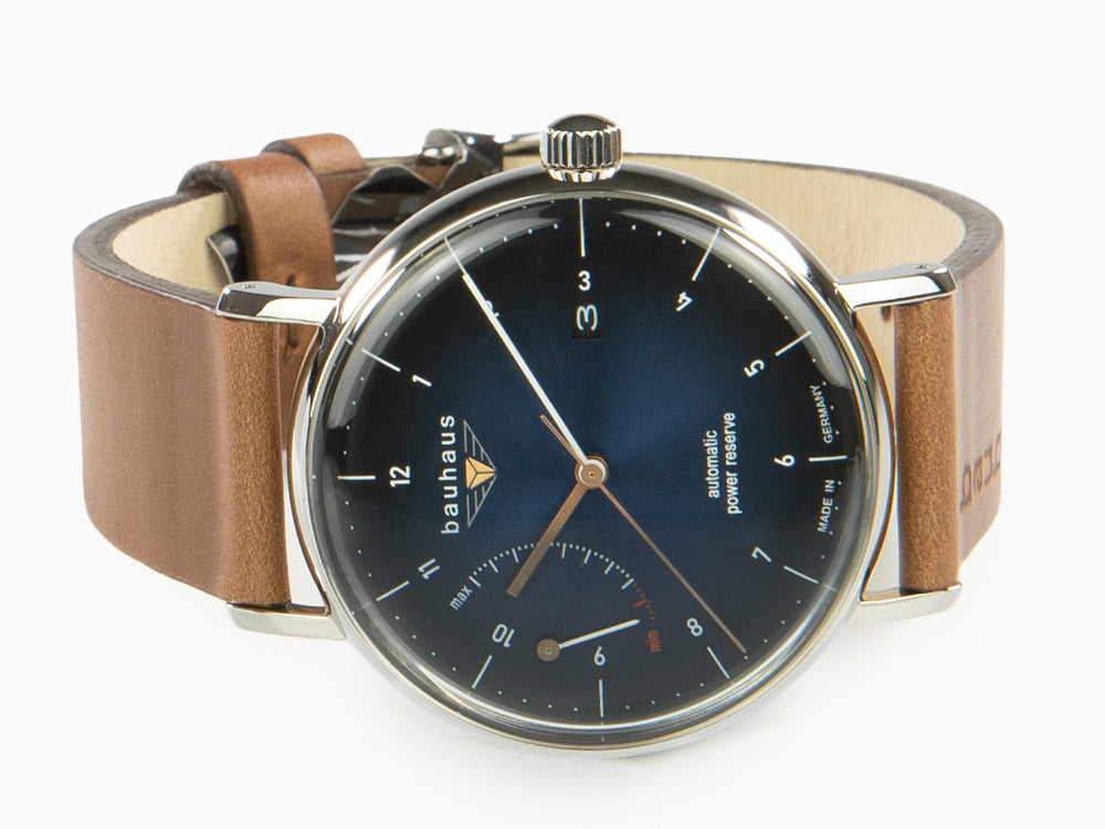 Bauhaus Automatik Uhr, Blau, 41 mm, Tag, 2160-3