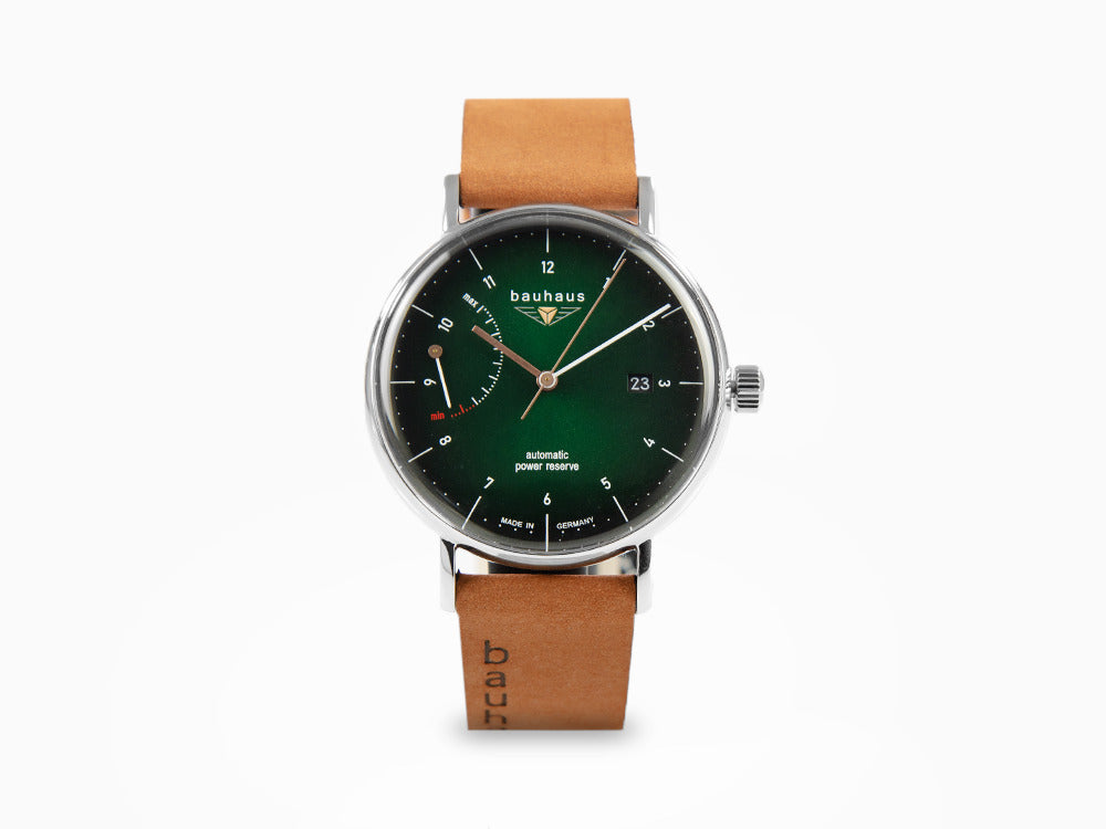 Bauhaus Automatik Uhr, Grün, 41 mm, Tag, 2160-4