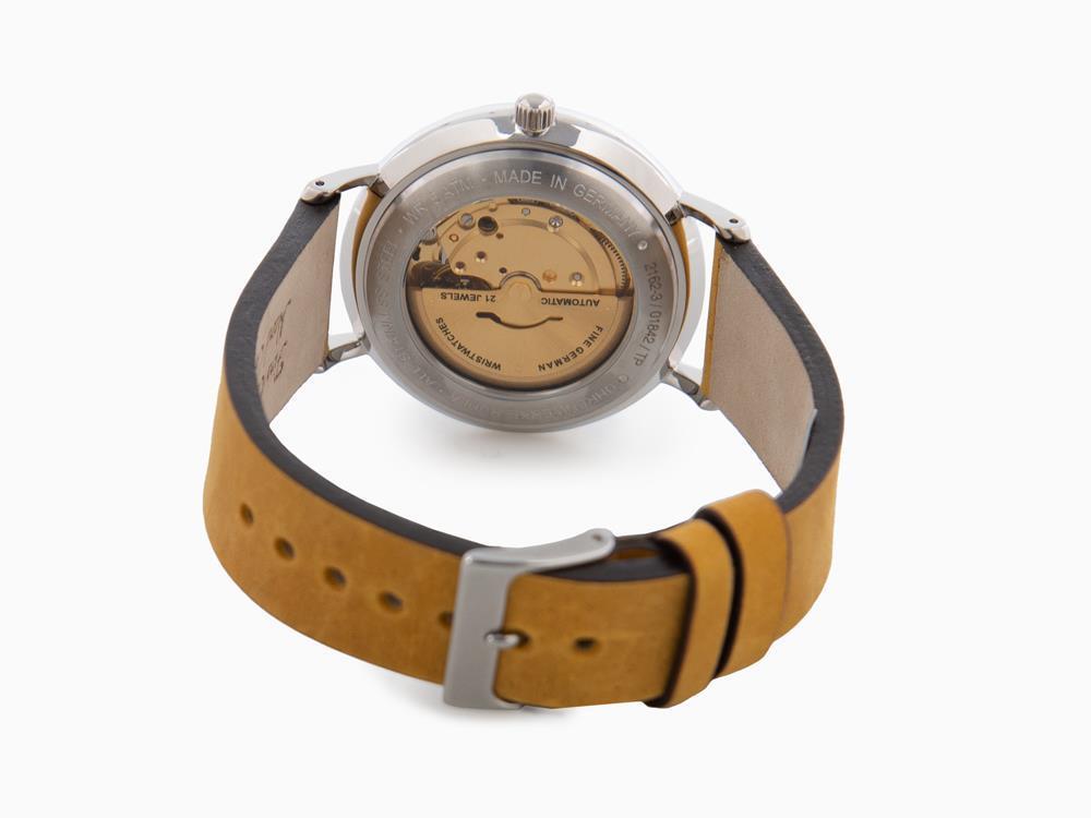 Bauhaus Automatik Uhr, Blau, 41 mm, Tag und Datum, 2162-3