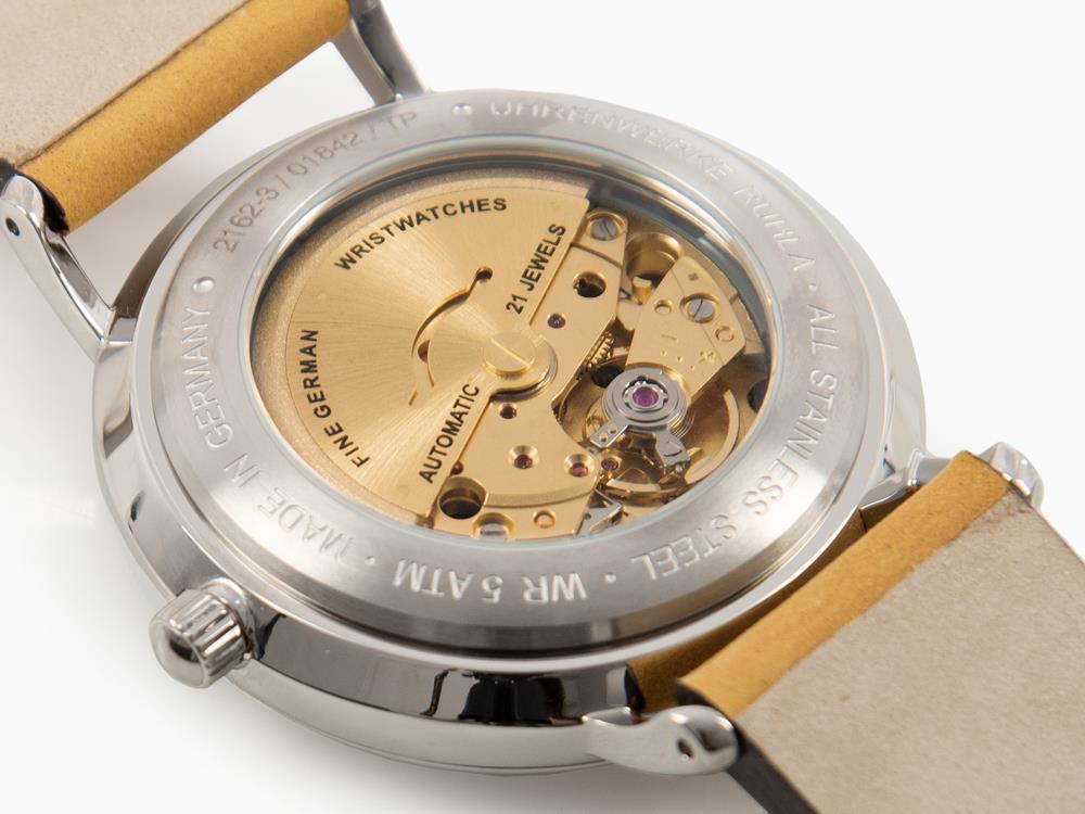 Bauhaus Automatik Uhr, Blau, 41 mm, Tag und Datum, 2162-3