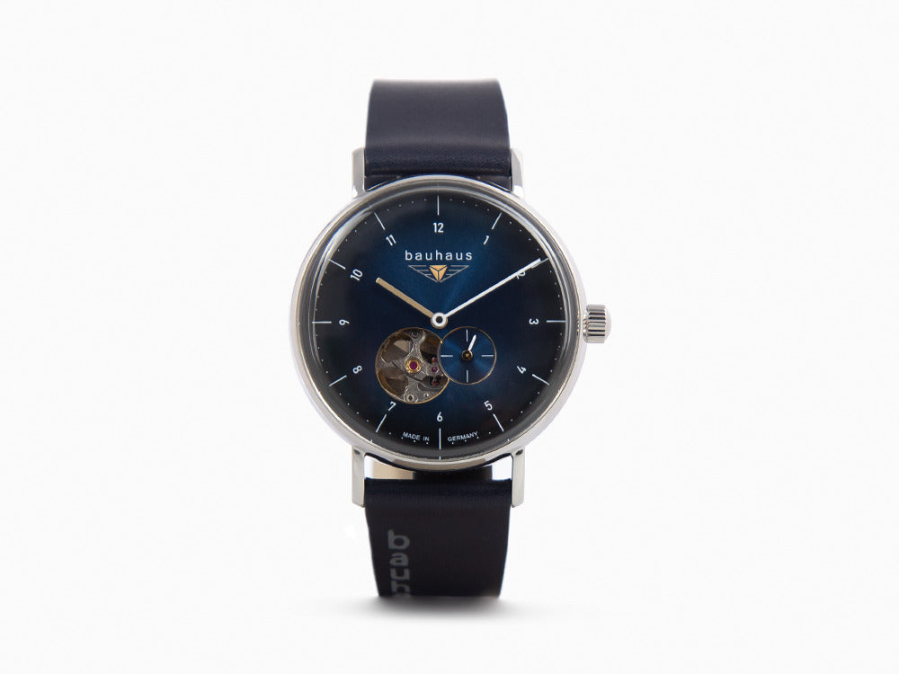 Bauhaus Automatik Uhr, Blau, 41 mm, 2166-3