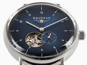 Bauhaus Automatik Uhr, Blau, 41 mm, 2166-3
