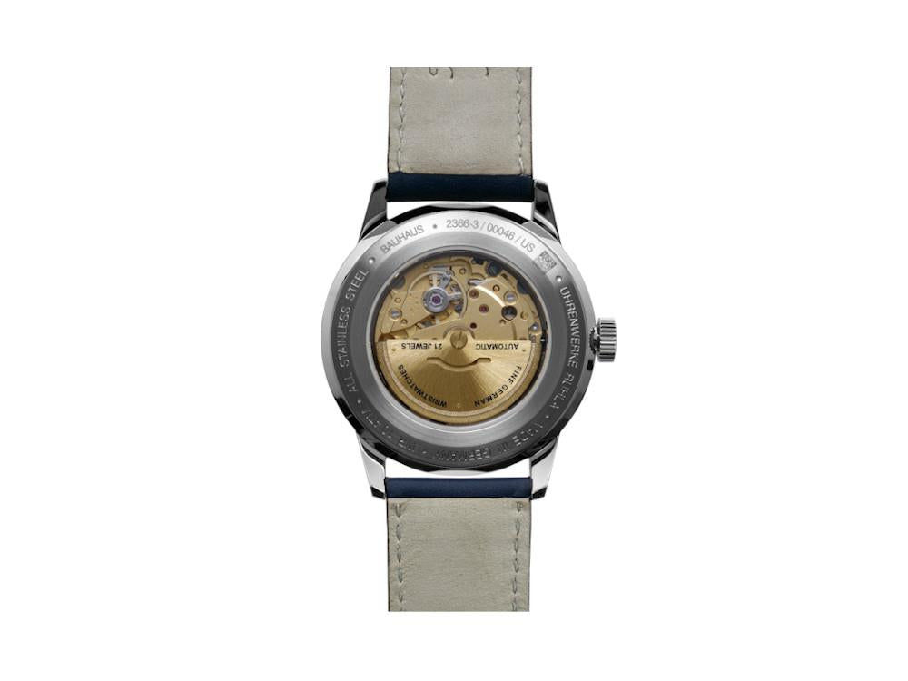 Bauhaus Aviation G38 Automatik Uhr, Blau, 42 mm, Tag und Datum, 2366-3