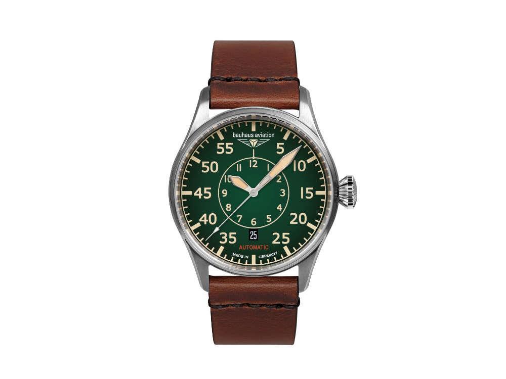 Bauhaus Aviation Flight Control Automatik Uhr, Grün, 42 mm, SW 220, 2756-4