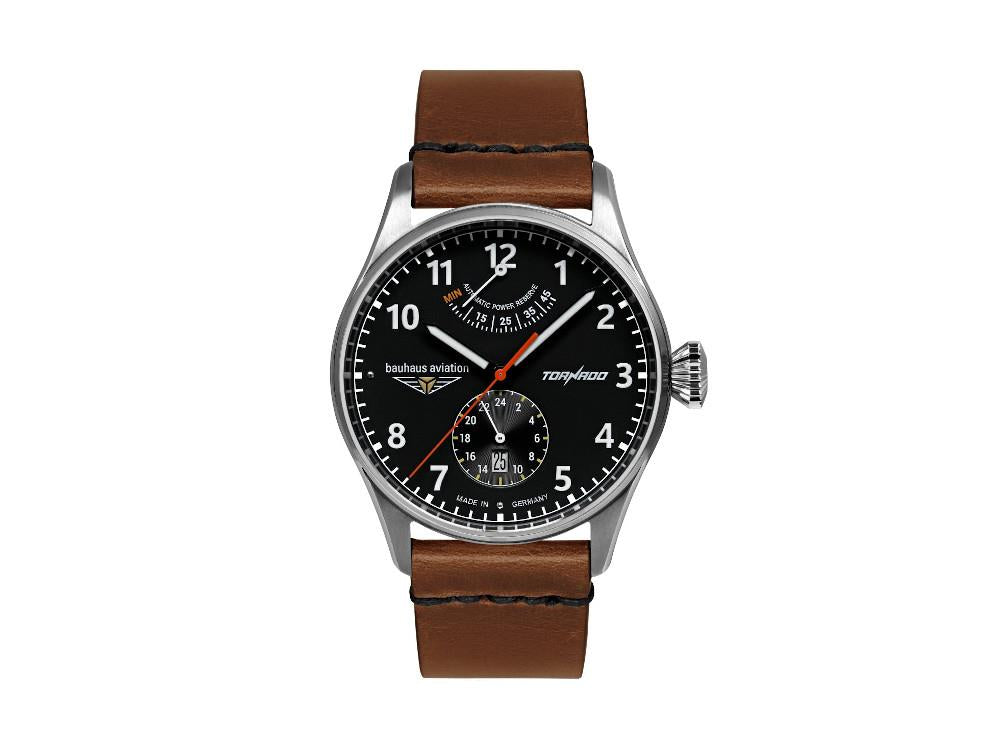 Bauhaus Aviation Tornado Automatik Uhr, Schwarz, 42 mm, Tag, 2790-2
