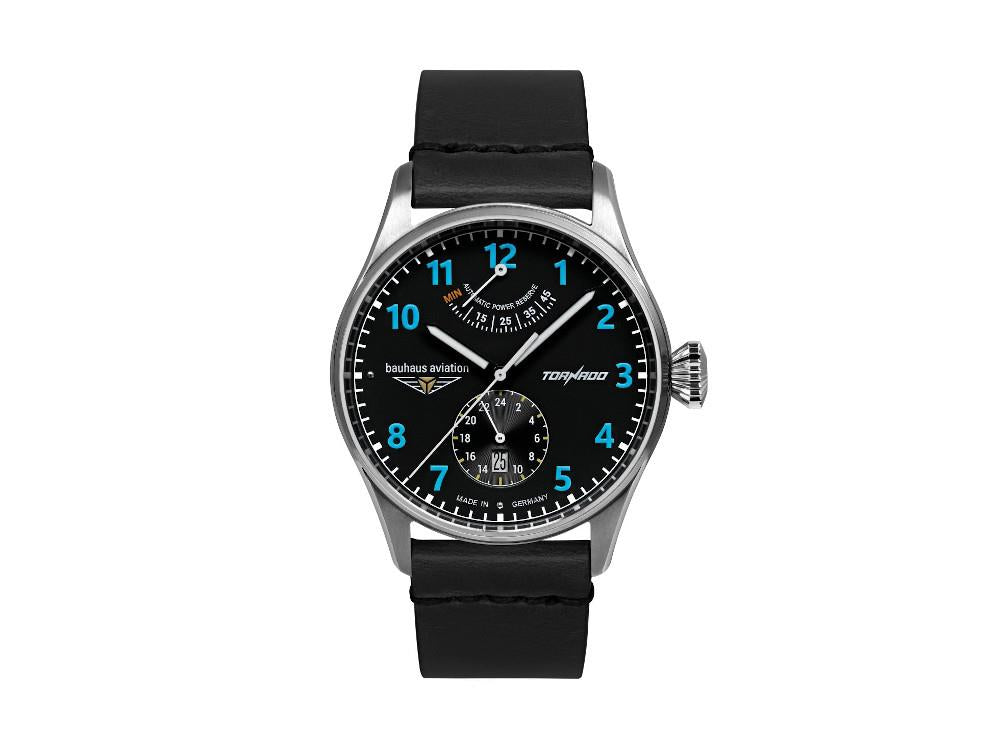 Bauhaus Aviation Tornado Automatik Uhr, Schwarz, 42 mm, Tag, 2790-3