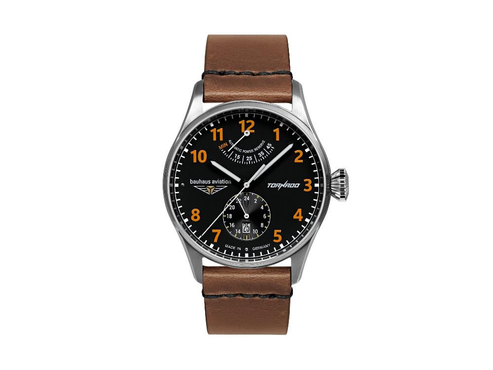 Bauhaus Aviation Tornado Automatik Uhr, Schwarz, 42 mm, Tag, 2790-5