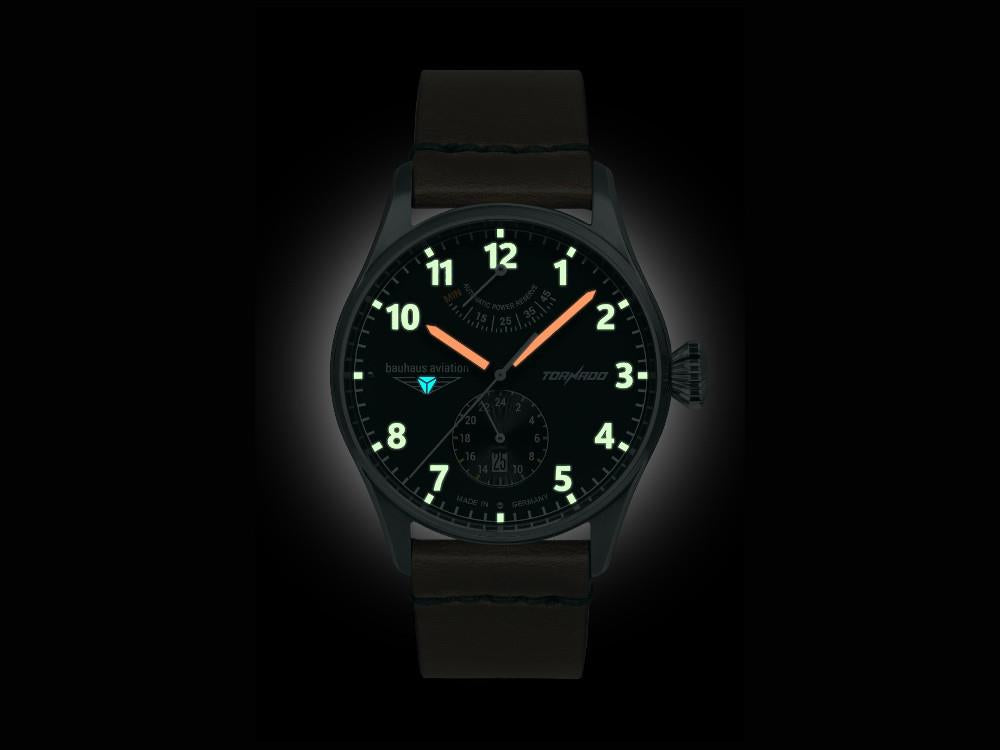 Bauhaus Aviation Tornado Automatik Uhr, Schwarz, 42 mm, Tag, 2790-5