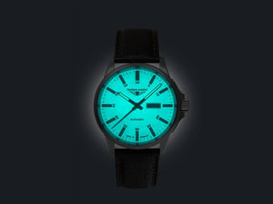 Bauhaus Aviation Automatik Uhr, Titan, Beige, 42 mm, 8205, 2866-5
