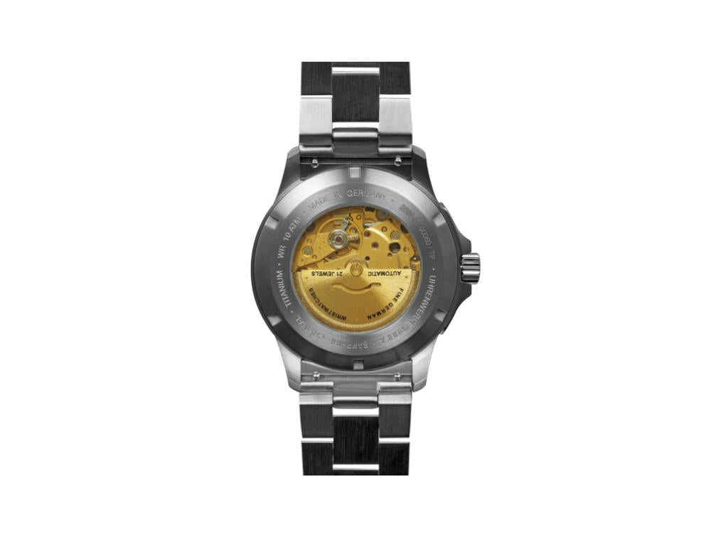 Bauhaus Aviation Automatik Uhr, Titan, Beige, 42 mm, 8205, 2866M-5