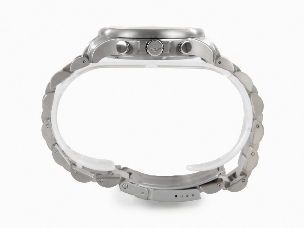 Bauhaus Aviation Quartz Uhr, Titan, Grün, 42 mm, Chronograph, Tag, 2880M-4