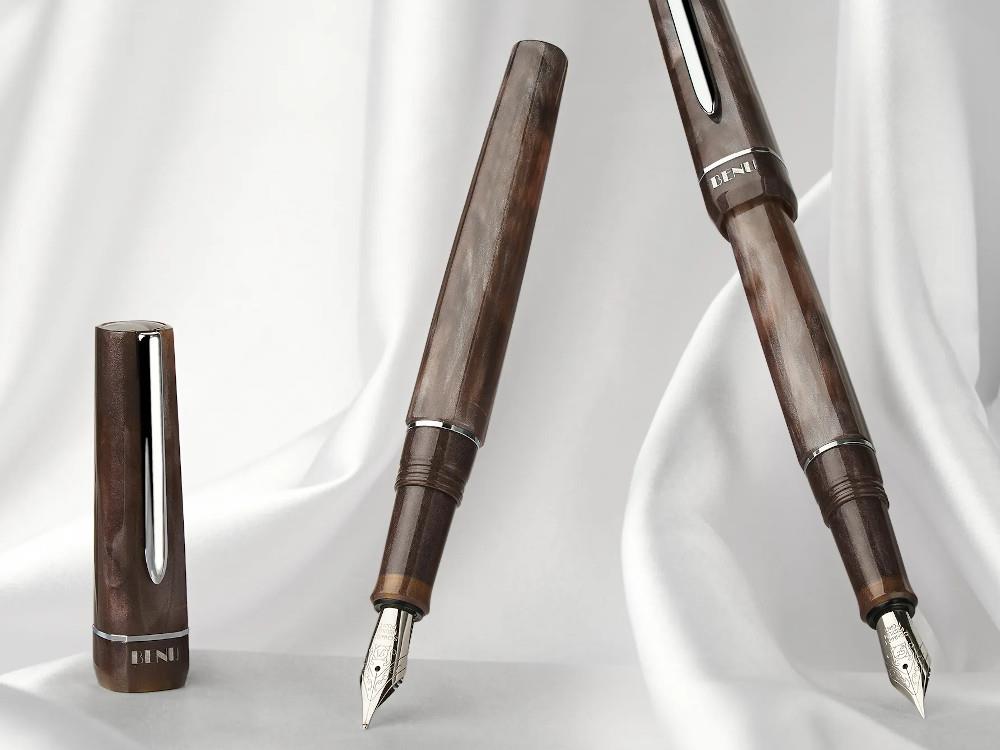 Benu Haute Satin Füllfederhalter, Edelharz, Grau, 11.2.2.5.0