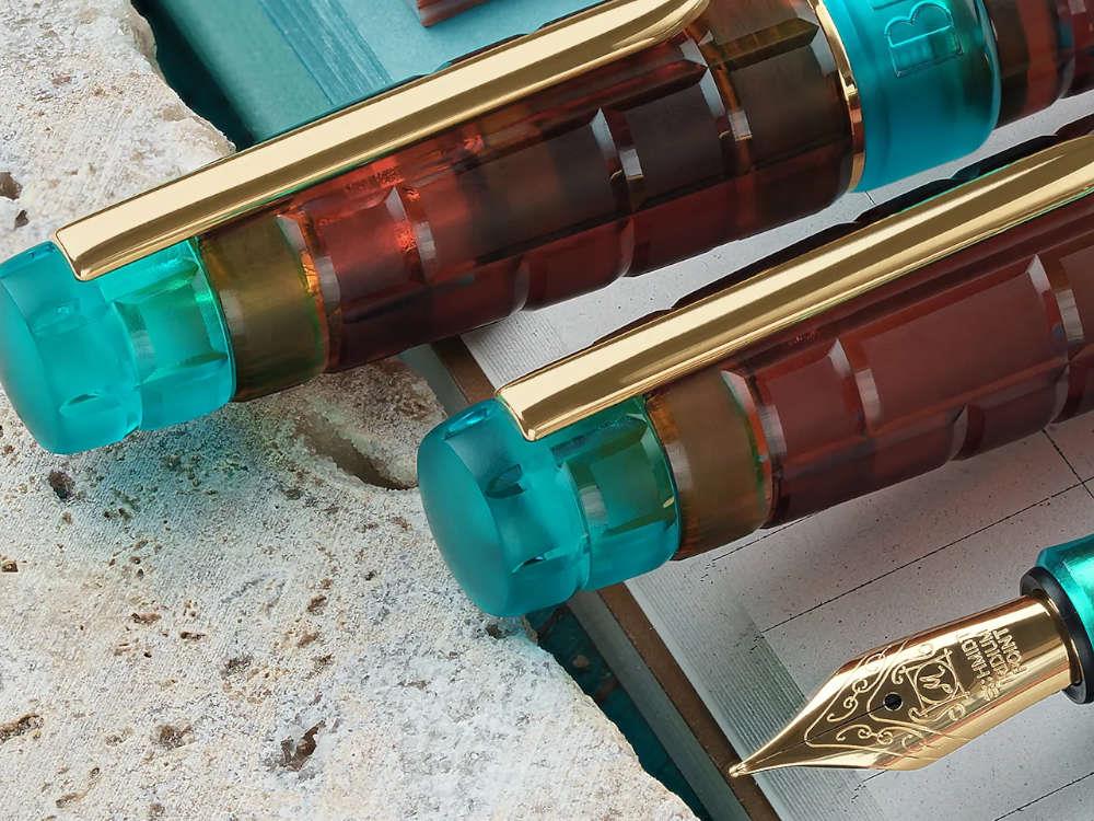 Benu Tessera Ribbon Turquoise Füllfederhalter, Bernstein, 25.2.32.6.0-S