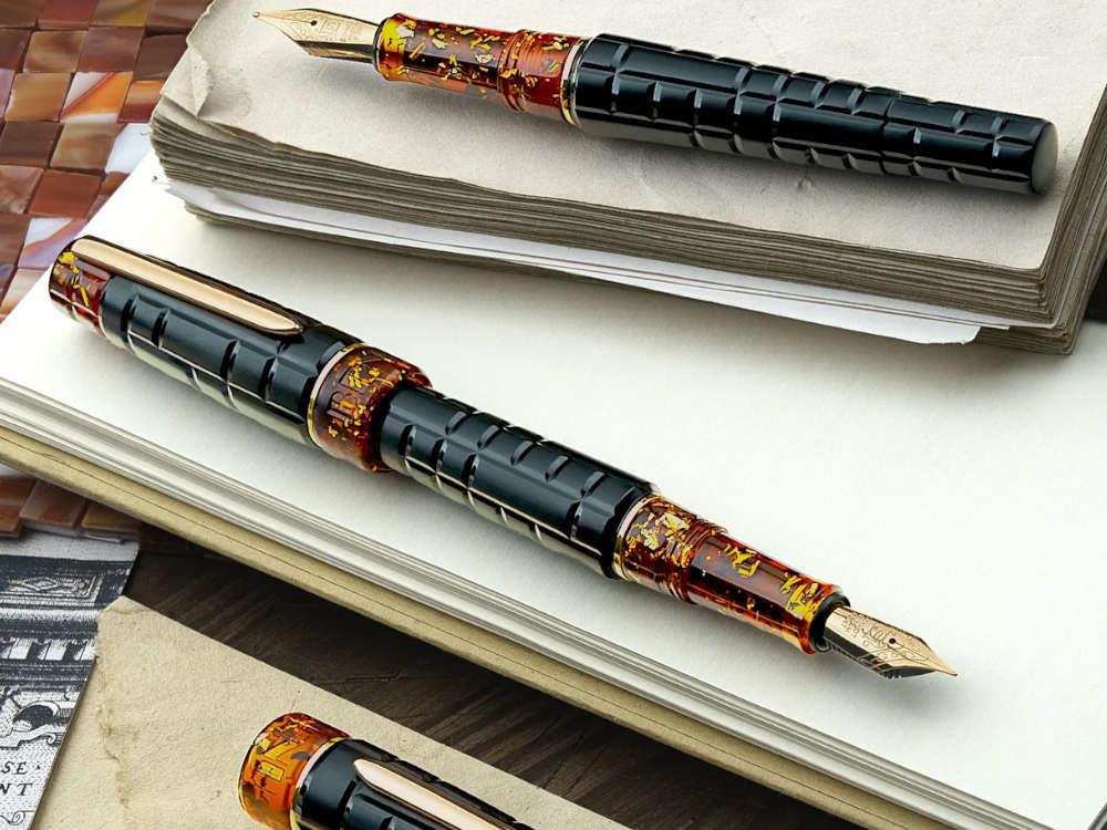 Benu Tessera Black Amber Füllfederhalter, Bernstein, 25.2.33.6.0