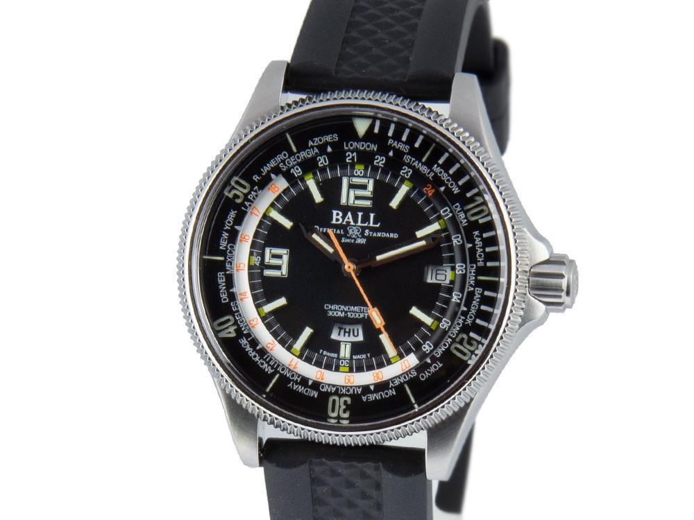 Ball Engineer Master II Diver Worldtimer Automatik Uhr, COSC, DG2232A-PC-BK