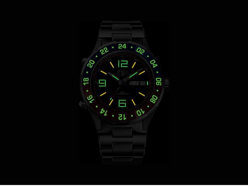 Ball Roadmaster Automatik Marine GMT Uhr, Limitierte Edition, DG3000A-S4C-BK