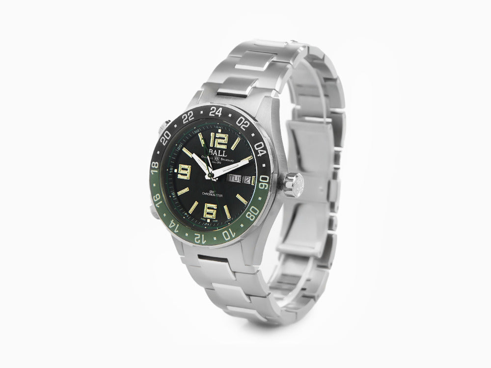 Ball Roadmaster Marine GMT Automatik Uhr, Schwarz, 40 mm, GMT, DG3030B-S2C-BK