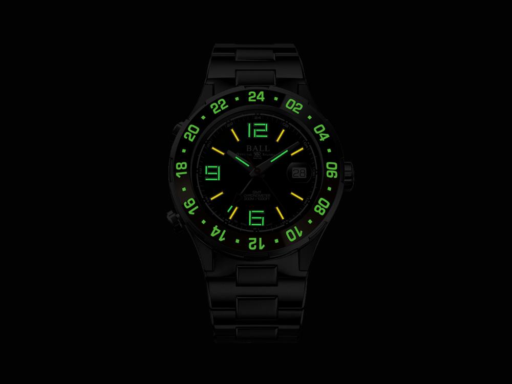 Ball Roadmaster Pilot GMT Automatik Uhr, 40 mm, LE, DG3038A-S5CJ-BK