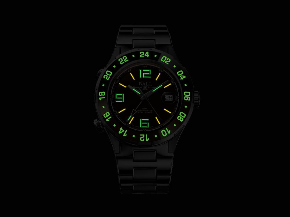 Ball Roadmaster Pilot GMT  Automatik Uhr, 40 mm, LE, DG3038A-S5CJ-WH