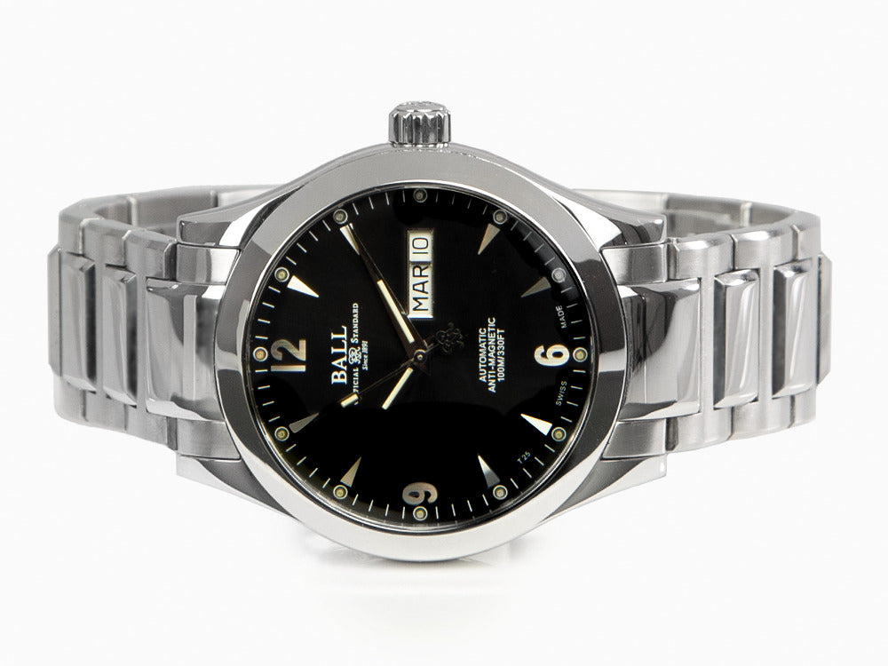 Ball Engineer II Ohio Uhr, Ball RR1102, Schwarz, Stahlband, 40mm.