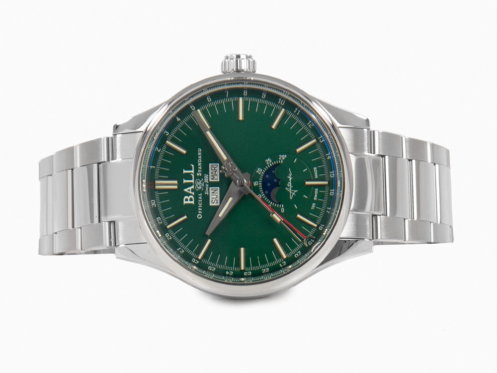 Ball Engineer II Moon Calendar Automatik Uhr, Grün, 40mm, NM3016C-S1J-GR