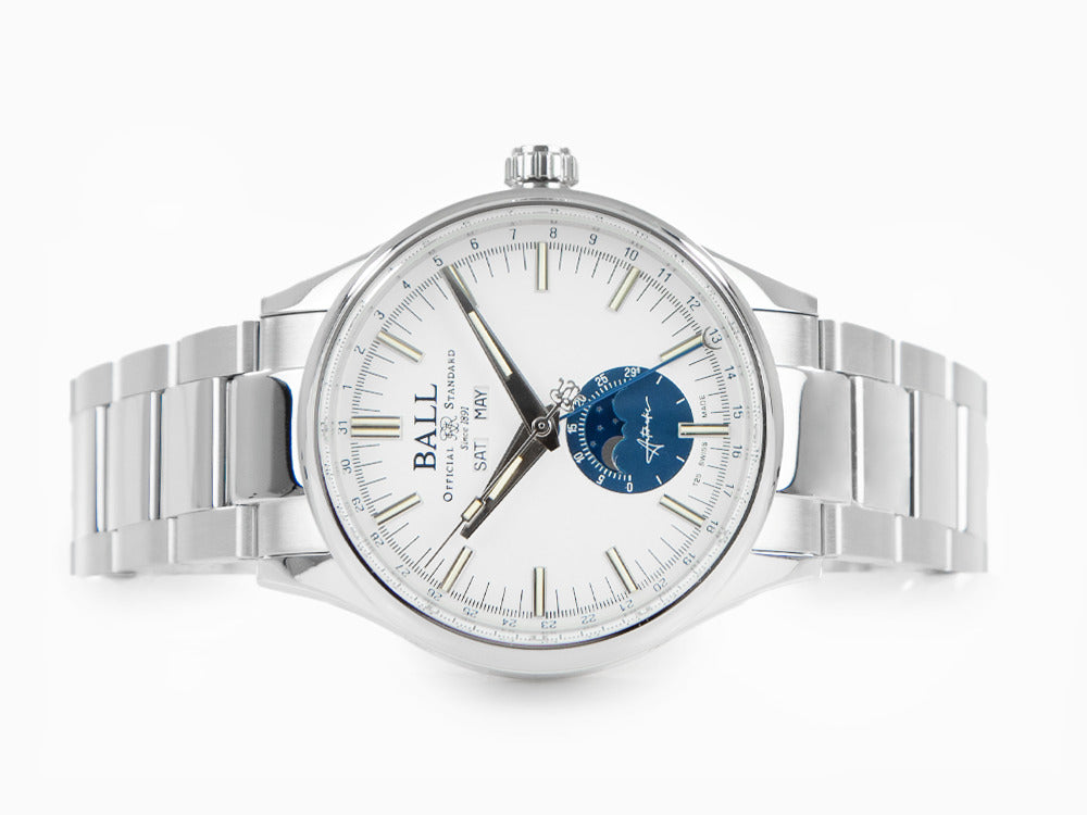 Ball Engineer II Moon Calendar Automatik Uhr, Limitierte Edition, NM3016C-S1J-WH