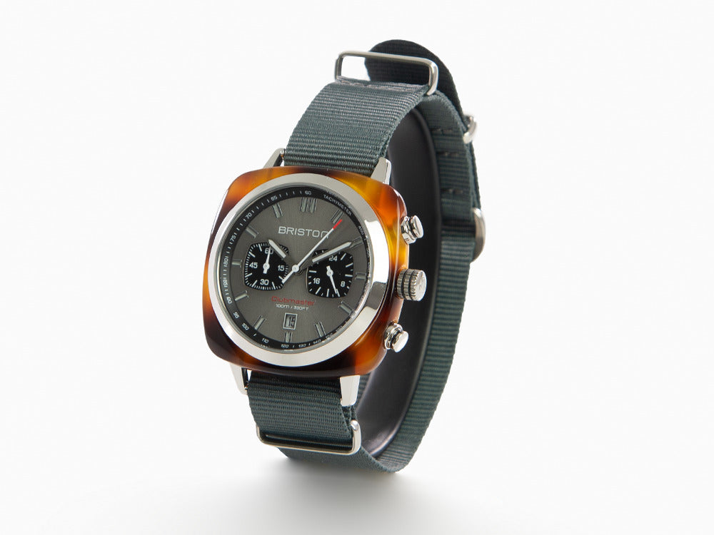 Briston Clubmaster Sport Quartz Uhr, Grau, 42 mm, 17142.SA.TS.11.NG