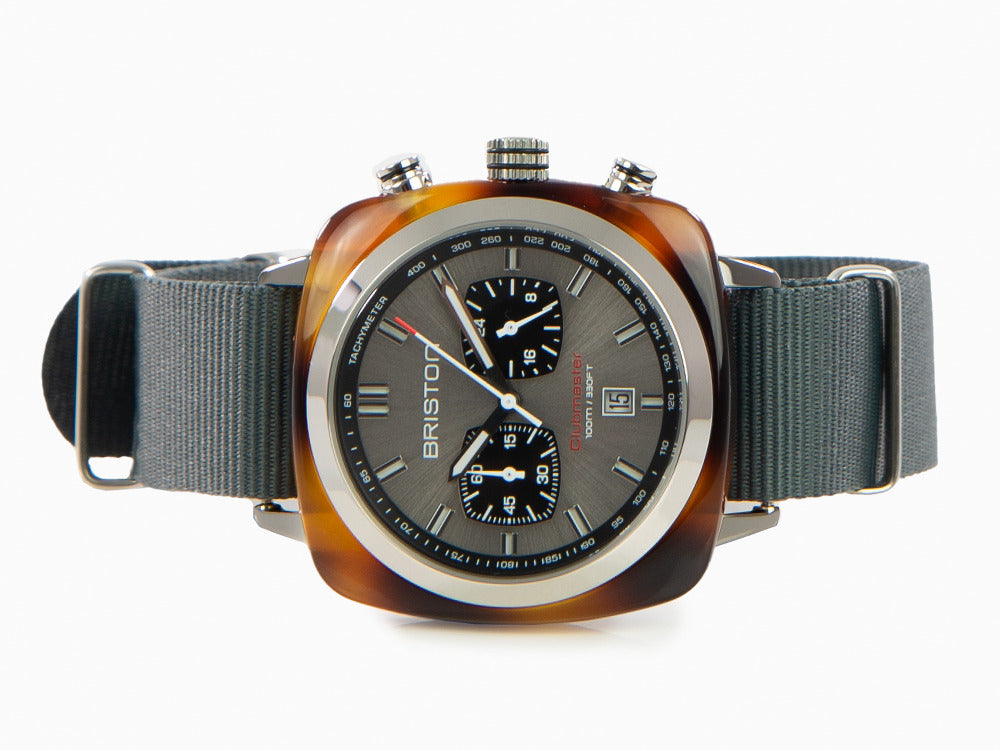 Briston Clubmaster Sport Quartz Uhr, Grau, 42 mm, 17142.SA.TS.11.NG