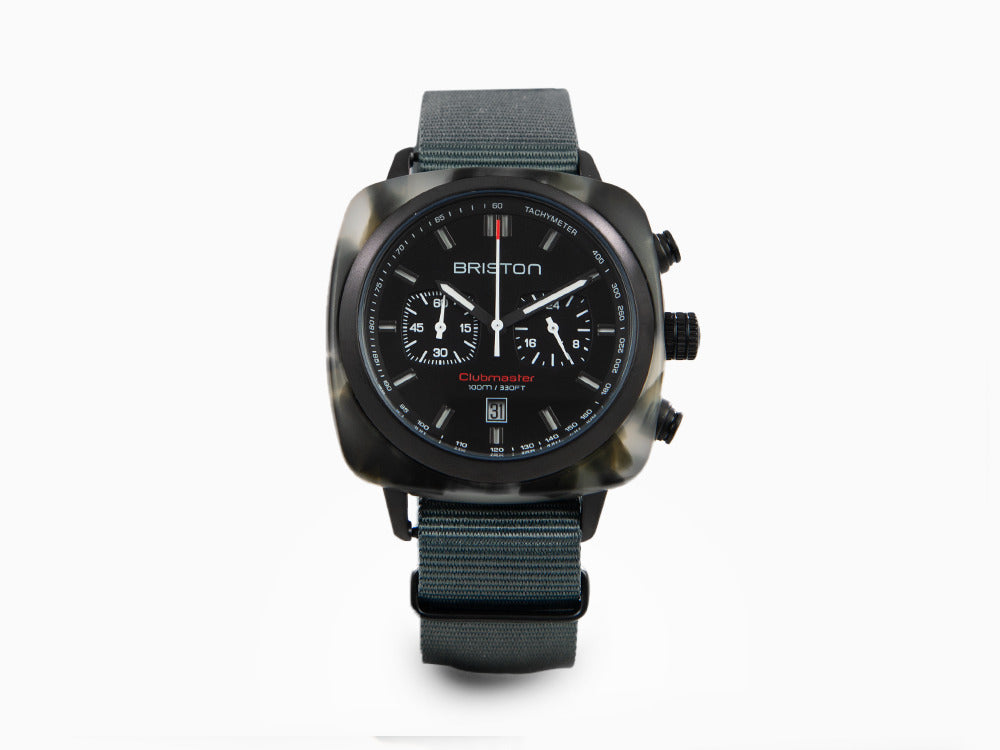 Briston Clubmaster Sport Quartz Uhr, Schwarz, 42 mm, 18142.PBAM.GTS.3.NG