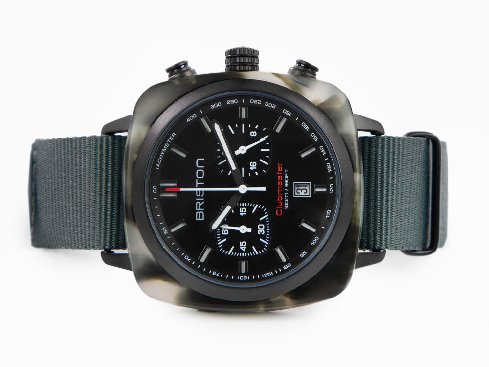 Briston Clubmaster Sport Quartz Uhr, Schwarz, 42 mm, 18142.PBAM.GTS.3.NG