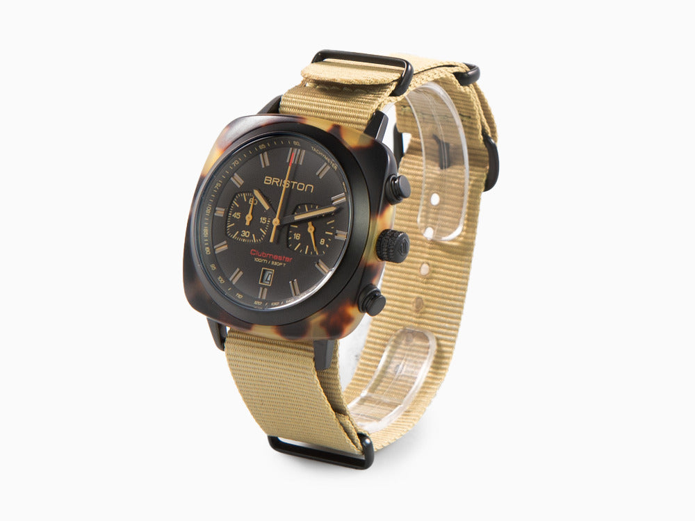 Briston Clubmaster Sport Quartz Uhr, Schwarz, 42 mm, 18142.PBAM.TSS.5.NK