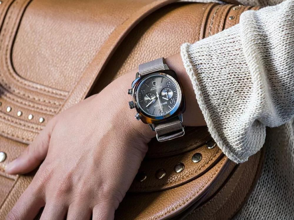 Briston Clubmaster Classic Quartz Uhr, Grau, 40 mm, 19140.PYA.T.30.NT