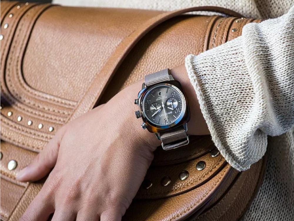 Briston Clubmaster Classic Quartz Uhr,Grau, 40 mm, 19140.SA.T.30.NT