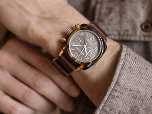 Briston Clubmaster Classic Terracotta Quartz Uhr, 40 mm, 20140.PRAT.37.NTCH