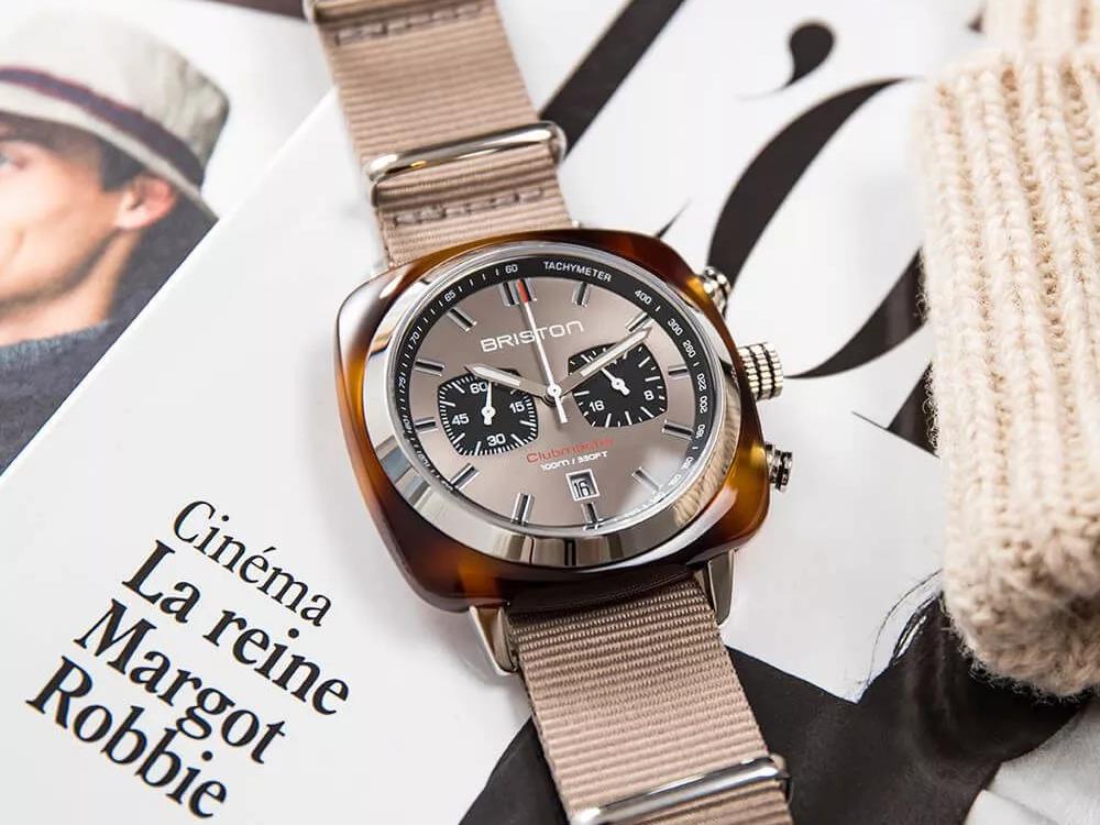 Briston Clubmaster Sport Quartz Uhr, Grau, 42 mm, 20142.SA.TS.30.NT