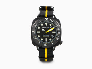 Briston Clubmaster Diver Automatik Uhr, Schwarz, 44 mm, 20644.PBAM.B.34.NBY