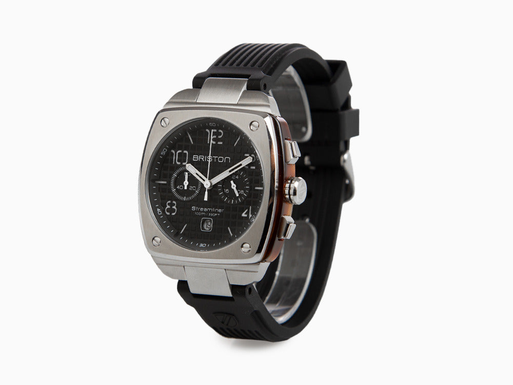 Briston Streamliner Urban Quartz Uhr, chwarz, 42 mm, 22142.S.T.1.RB