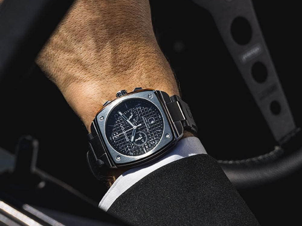 Briston Streamliner Urban Quartz Uhr, chwarz, 42 mm, 22142.S.T.1.RB