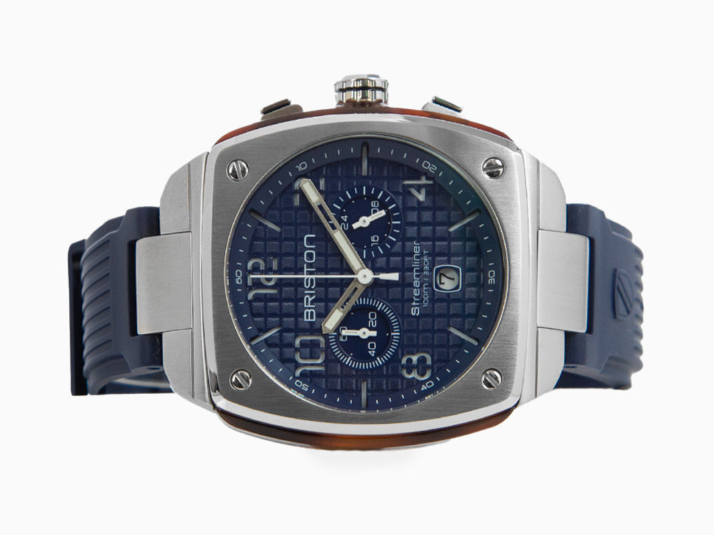 Briston Streamliner Urban Quartz Uhr, Blau, 42 mm, 22142.S.T.15.RNB