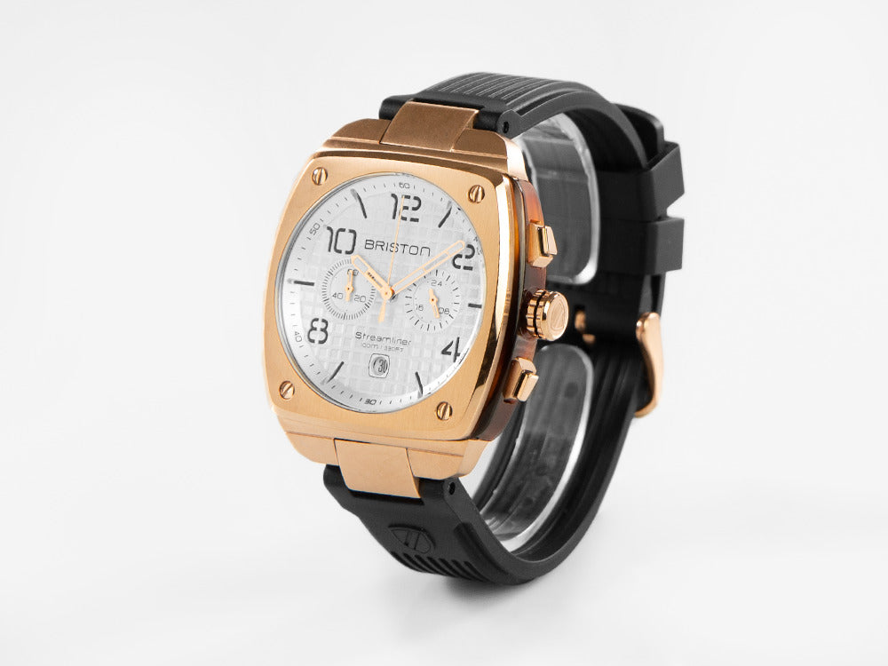 Briston Streamliner Urban Quartz Uhr, PVD, Weiss, 42 mm, 22142.SPRG.T.2.RB