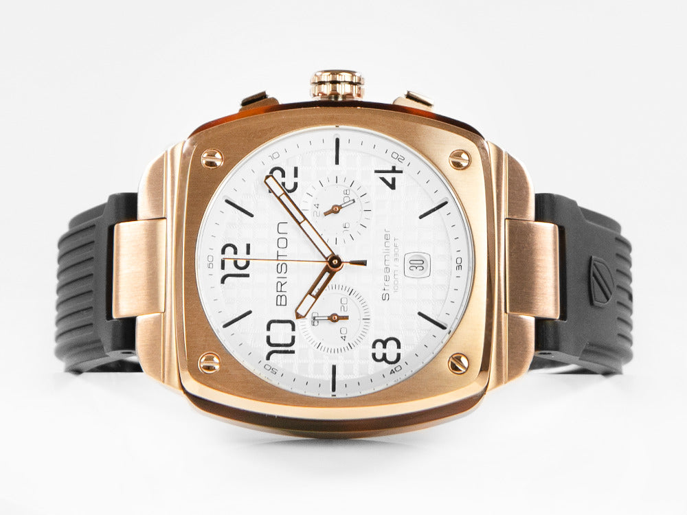 Briston Streamliner Urban Quartz Uhr, PVD, Weiss, 42 mm, 22142.SPRG.T.2.RB