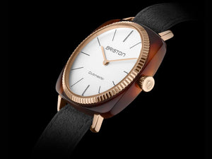Briston Clubmaster Elegant Quartz Uhr, Weiss, 37 mm, 22937.PRA.T.2.LNT