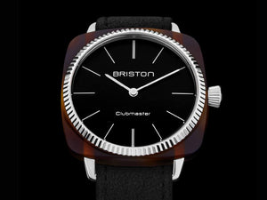 Briston Clubmaster Elegant Quartz Uhr, Schwarz, 37 mm, 22937.SA.T.1.LNB