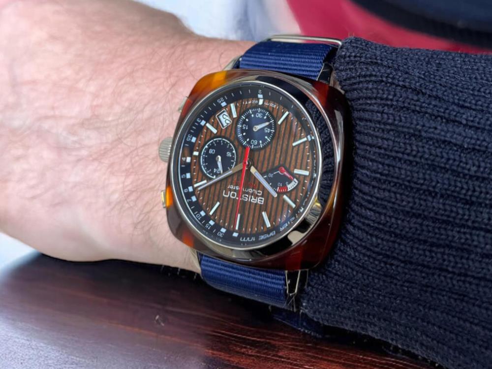 Briston Clubmaster Regatta Quartz Uhr, Braun, 42 mm, 241542.SA.T.15W.NNB