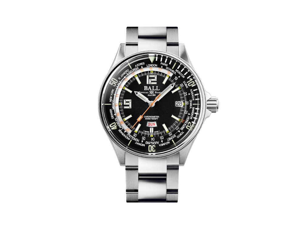 Ball Engineer Master II Diver Worldtime Automatik Uhr, COSC, DG2232A-SC-BK