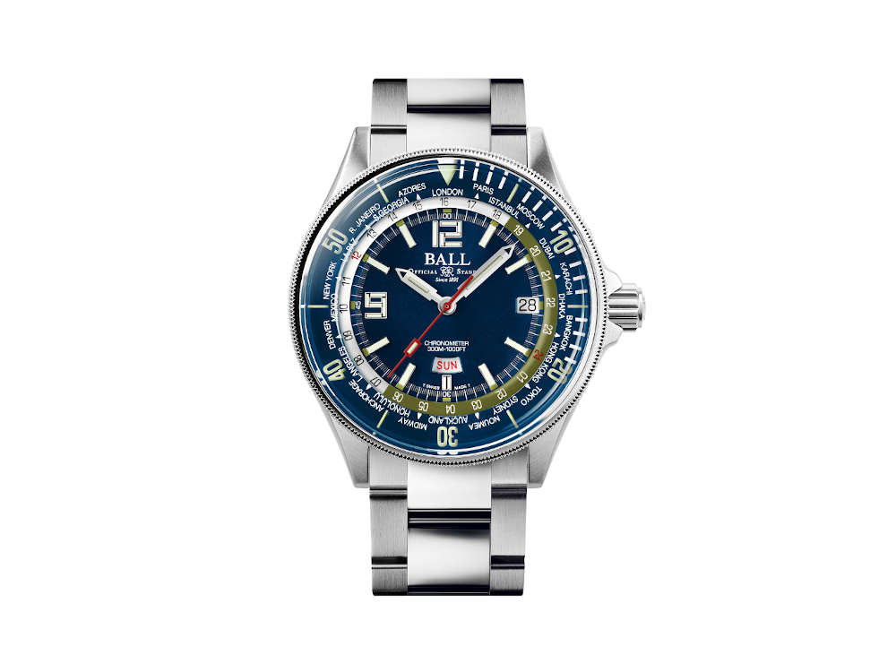 Ball Engineer Master II Diver Worldtimer Automatik Uhr, COSC, DG2232A-SC-BE