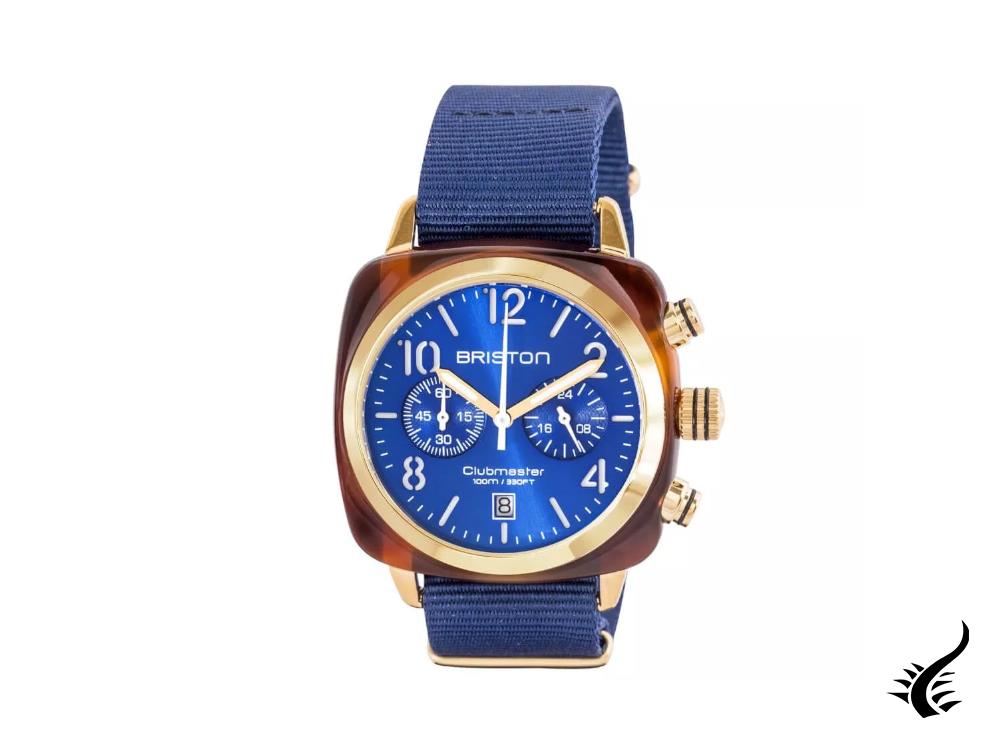 Briston Clubmaster Classic Quartz Uhr, Blau, 40 mm, 15140.PYA.T.9.NNB