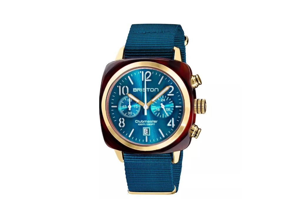 Briston Clubmaster Classic Quartz Uhr, Blau, 40 mm, 19140.PYA.T.31.NBD