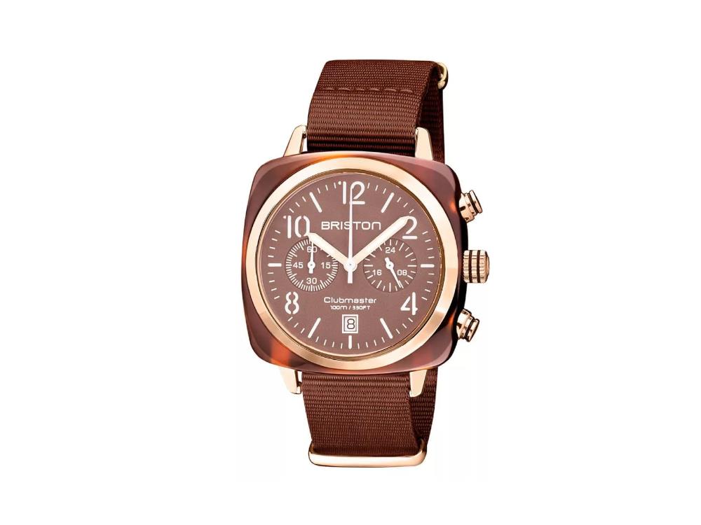 Briston Clubmaster Classic Terracotta Quartz Uhr, 40 mm, 20140.PRAT.37.NTCH