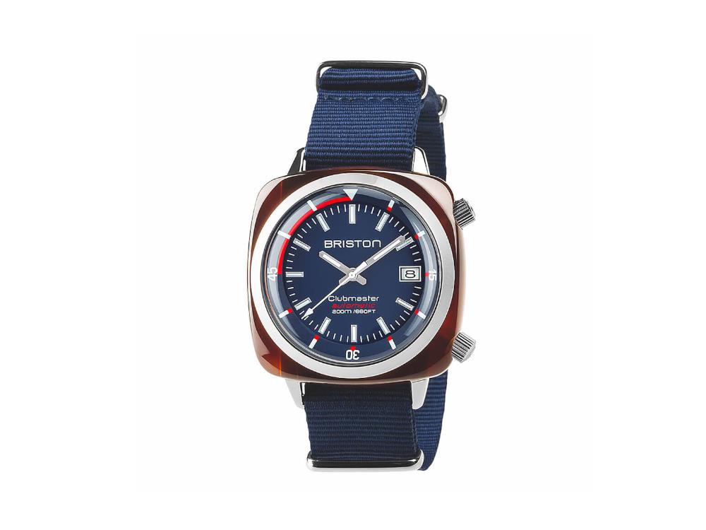 Briston Clubmaster Diver Automatik Uhr, Blau, 42 mm, 17642.SA.TD.15.NNB